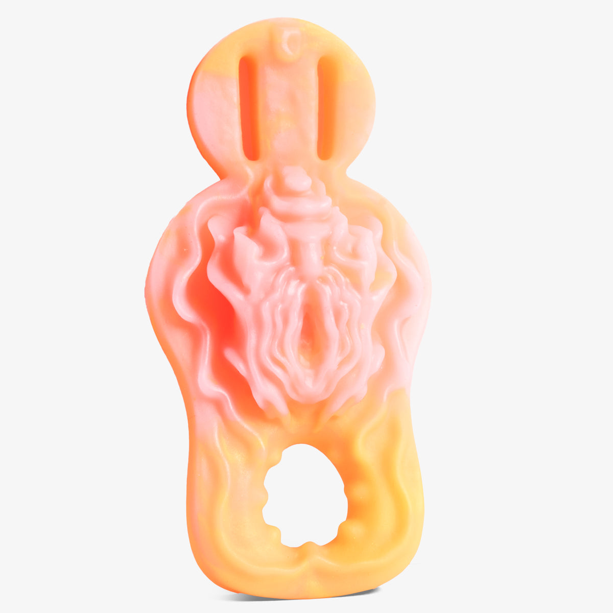 The Synstyl Grinder Cock Ring - Super Soft Firmness - Ready Made - Silky, front view, platinum-cure silicone dildo