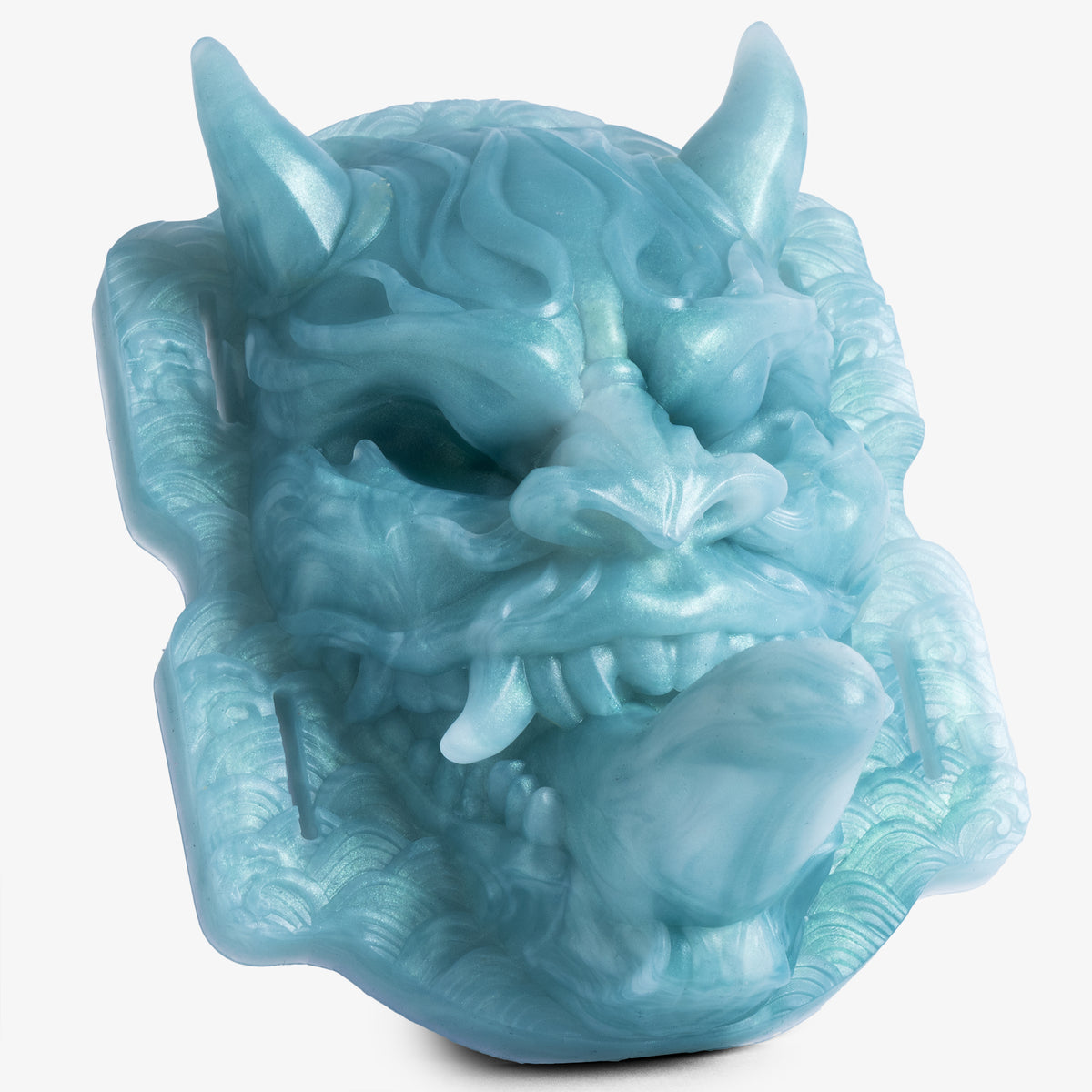 The Dragon Oni Grinder - Medium Firmness - Ready Made, front view, platinum-cure silicone grinder