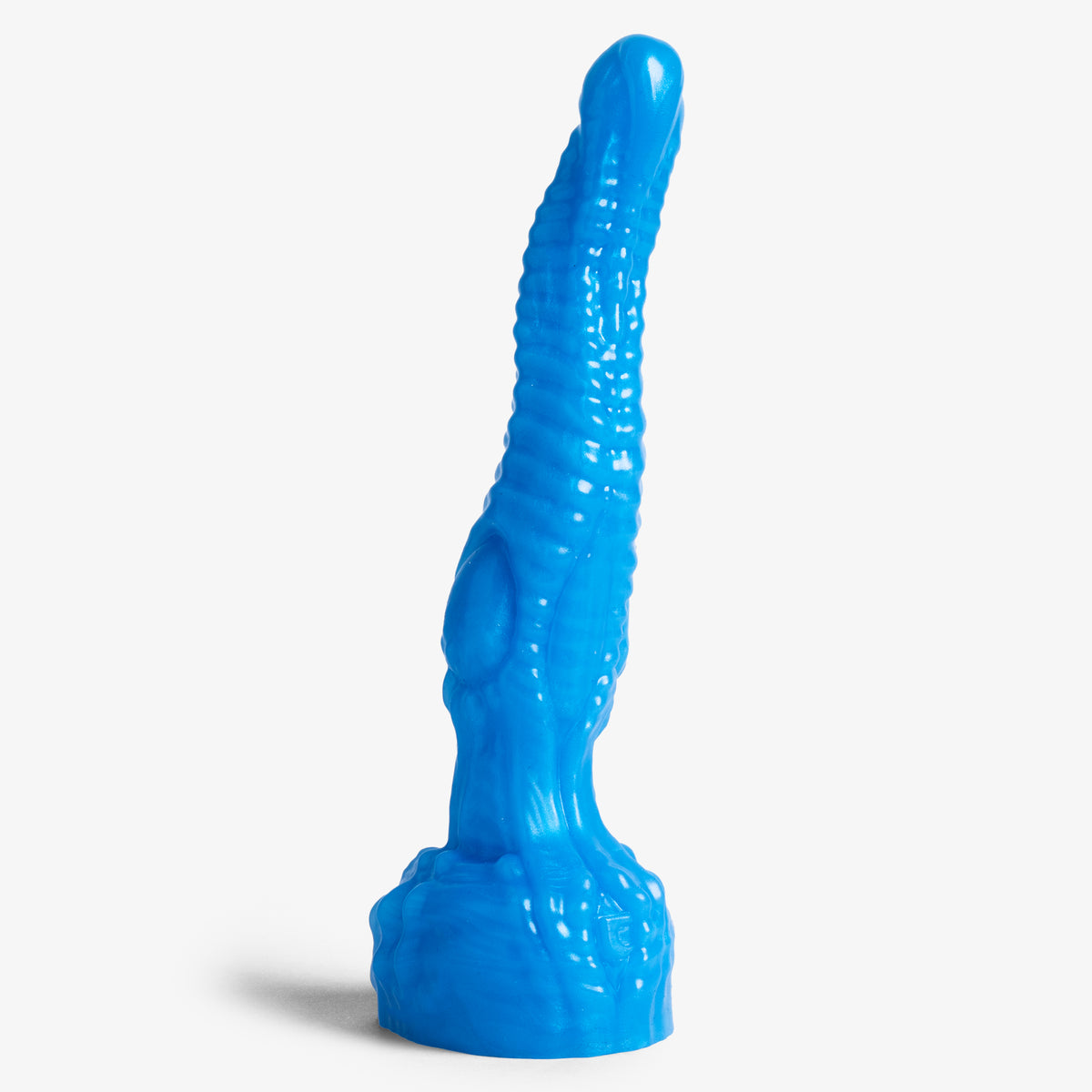 The Alien II Dildo - Small Size - Super Soft Firmness - Ready Made - Almost Perfect, front view, platinum-cure silicone dildo