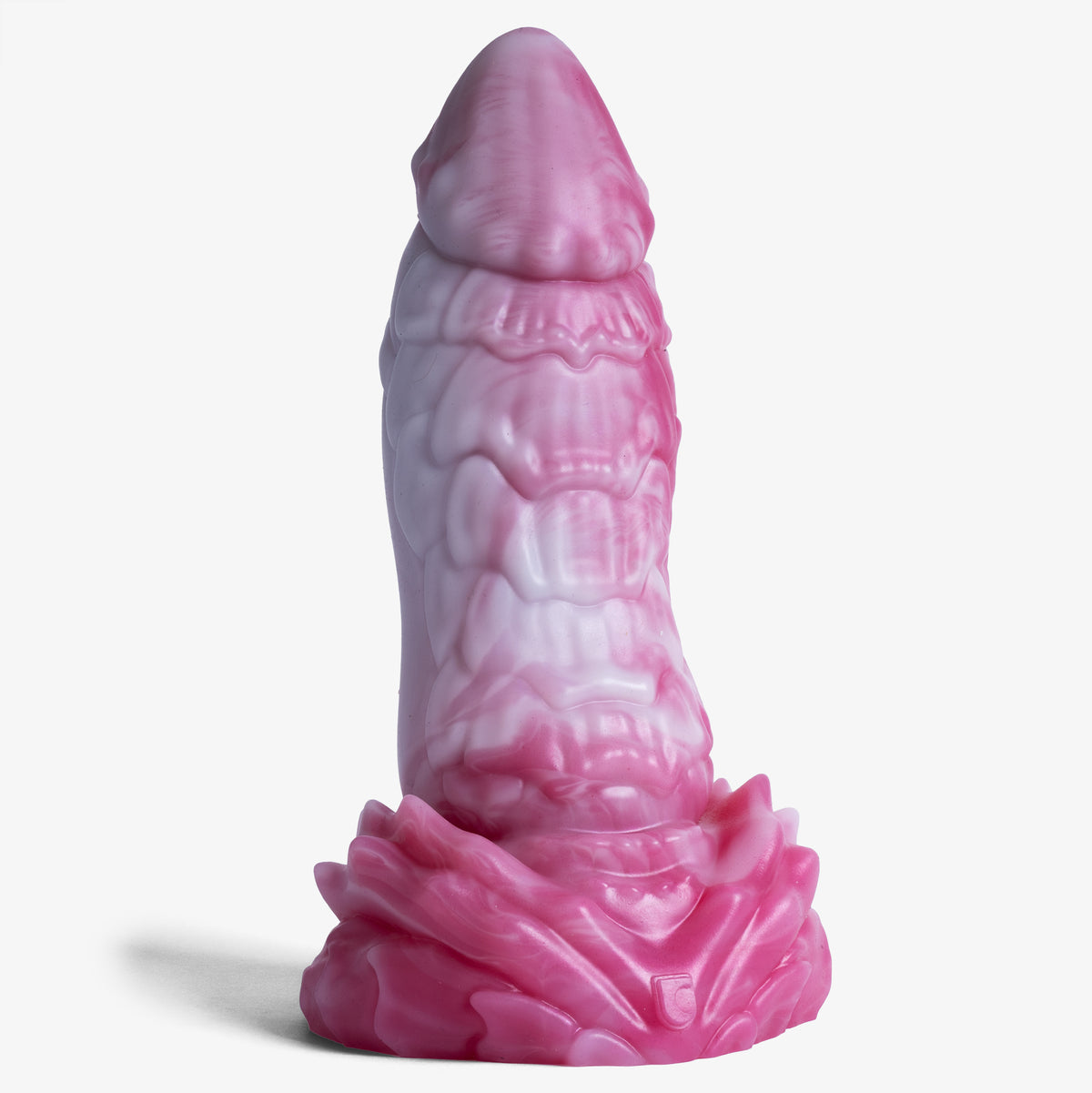 The Dragon: Scale Dildo - Large Size - Super Soft Firmness - Ready Made, front view, platinum-cure silicone dildo