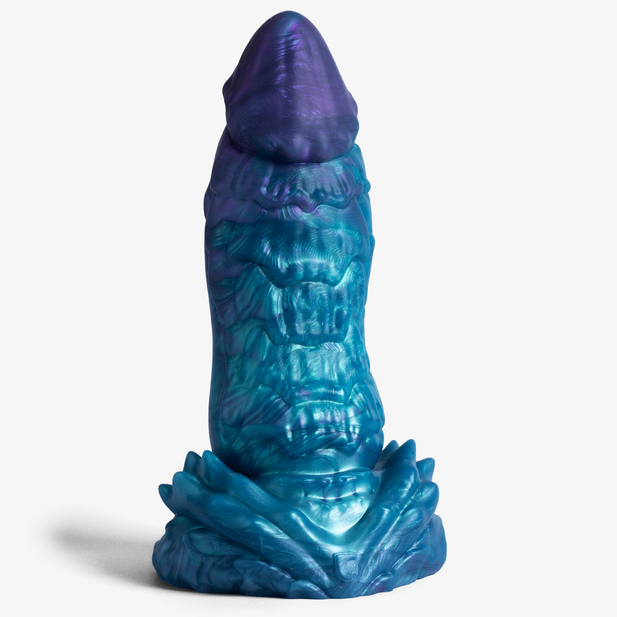 The Dragon: Scale Dildo - Small Size - Super Soft Firmness - Ready Made, front view, platinum-cure silicone dildo