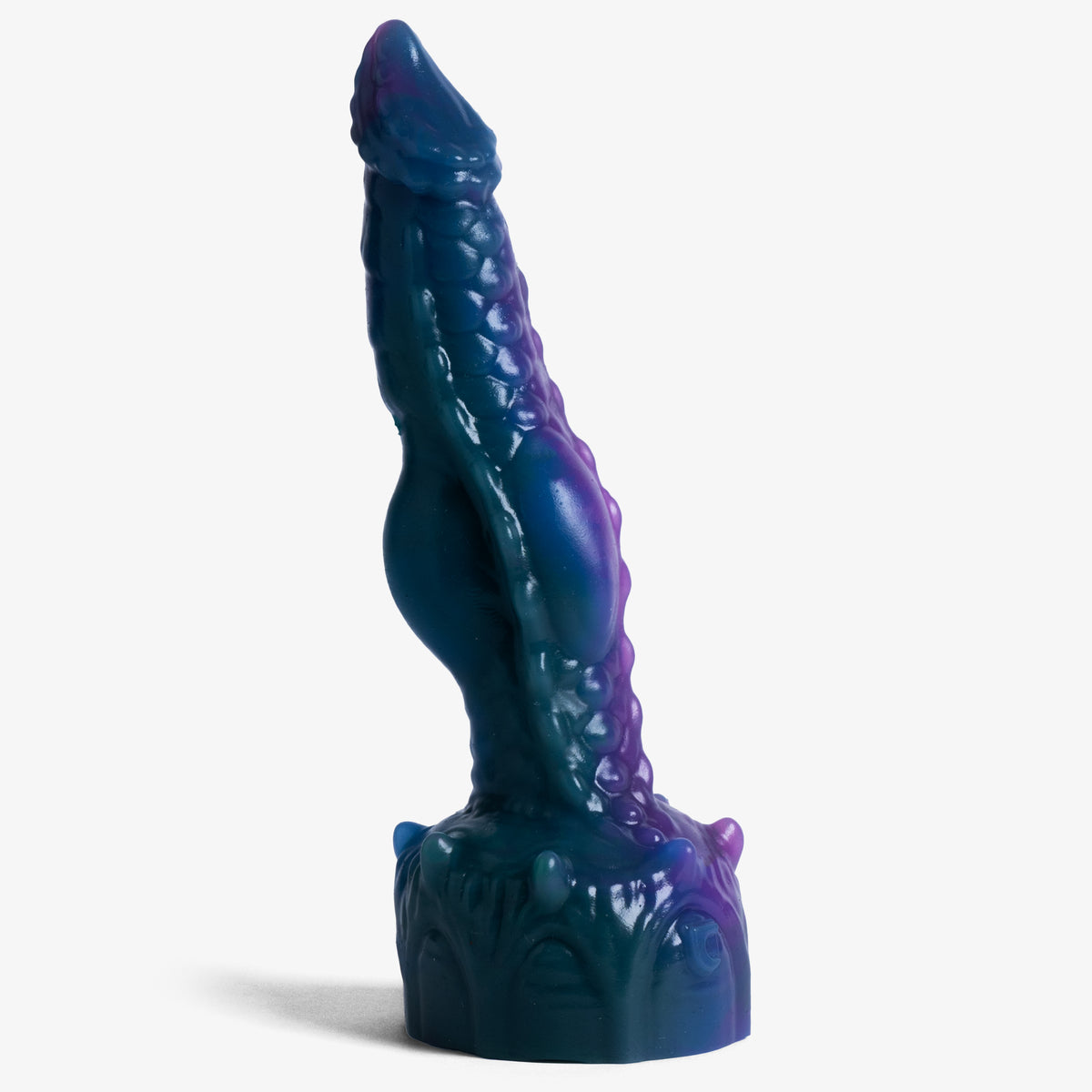 The Dragon Knot II - Small Size - Squishy Soft Firmness - Ready Made, front view, platinum-cure silicone dildo