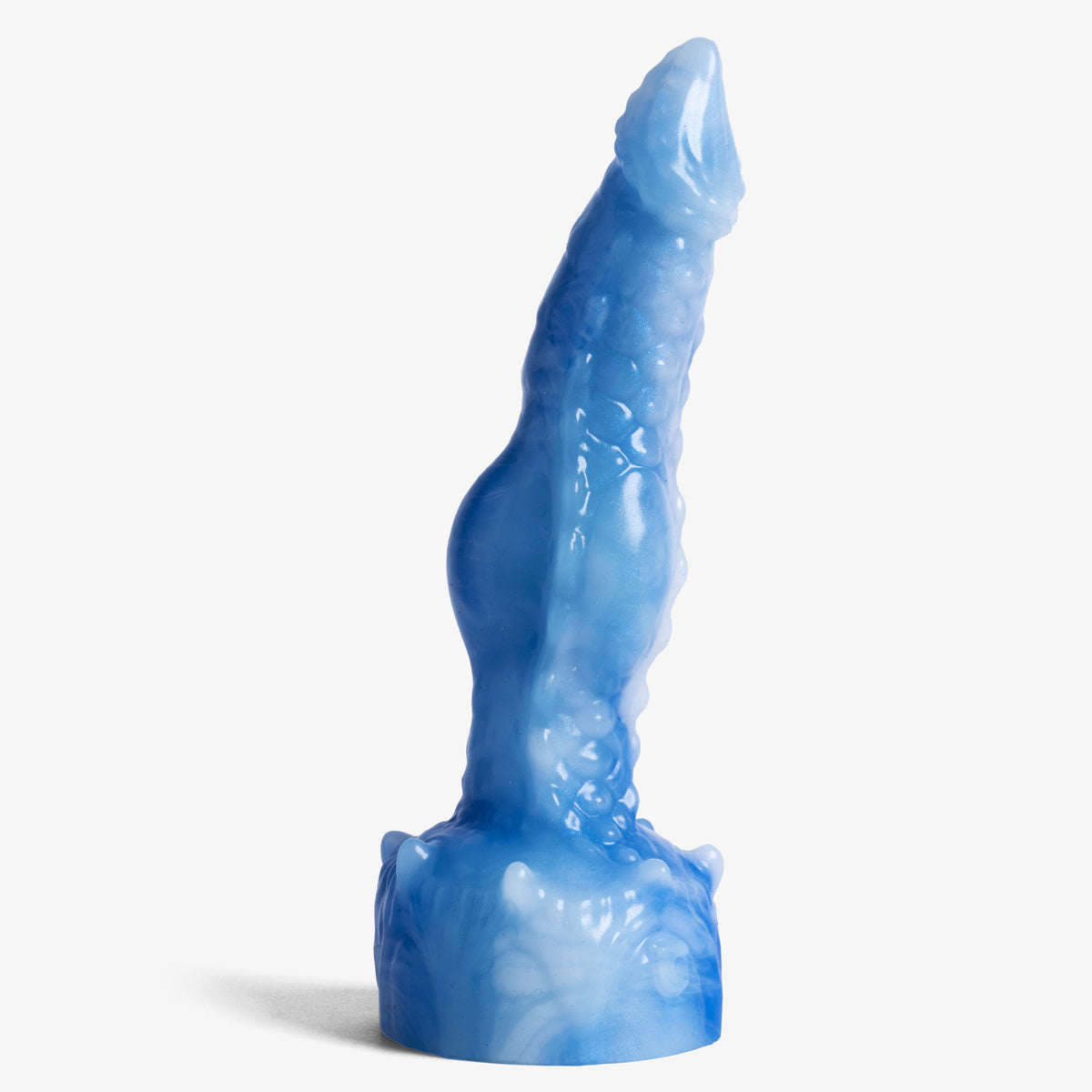 The Dragon Knot II - Medium Size - Super Soft Firmness - Ready Made, front view, platinum-cure silicone dildo