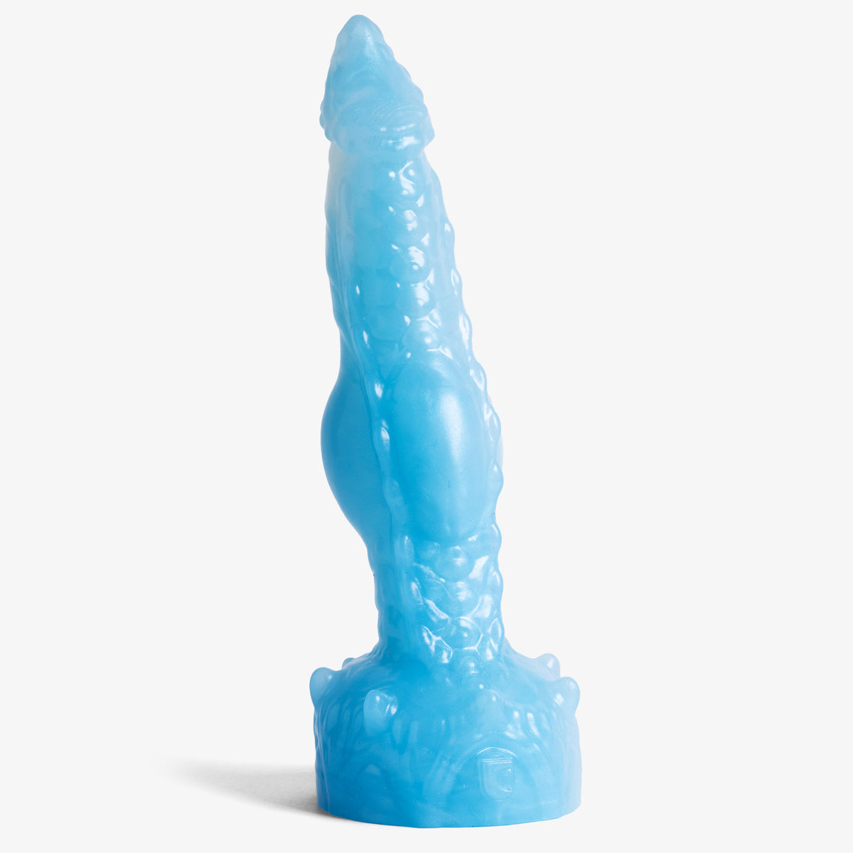 The Dragon Knot II - Large Size - Super Soft Firmness - Ready Made, front view, platinum-cure silicone dildo