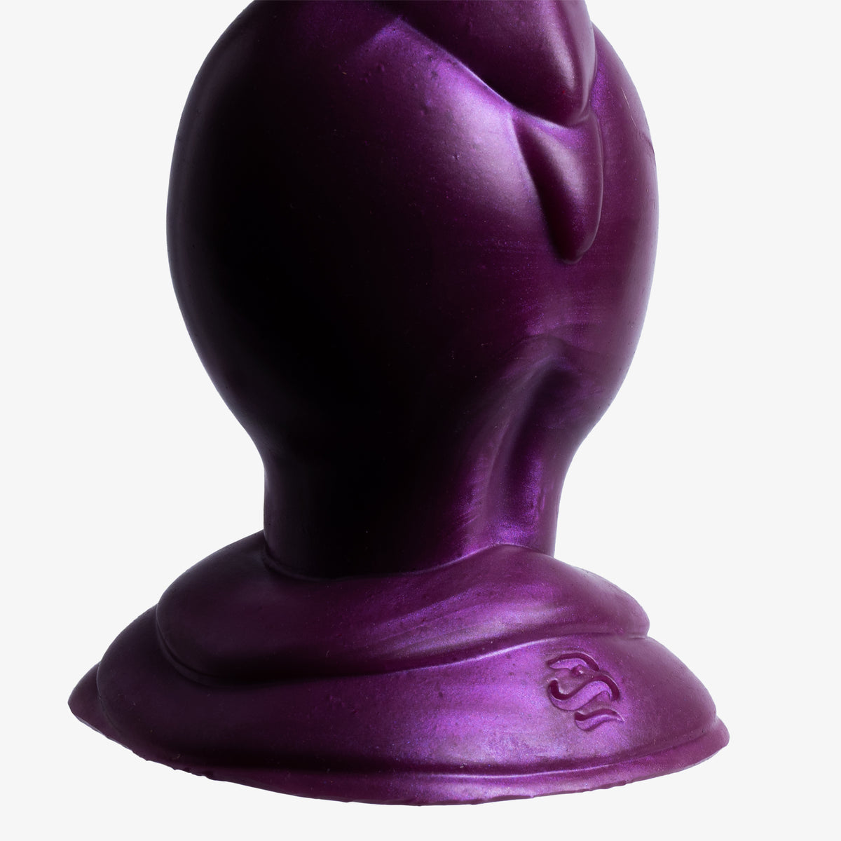 Sinnovator Warrior Dragon Dildo - Medium Size - Super Soft Firmness - Ready Made - Almost Perfect, back angle view, platinum-cure silicone dildo