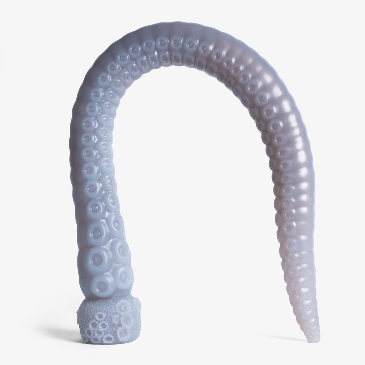 The Tentacle Depth Trainer III - Large Size - Super Soft Firmness - Ready Made, angled view, platinum-cure silicone dildo
