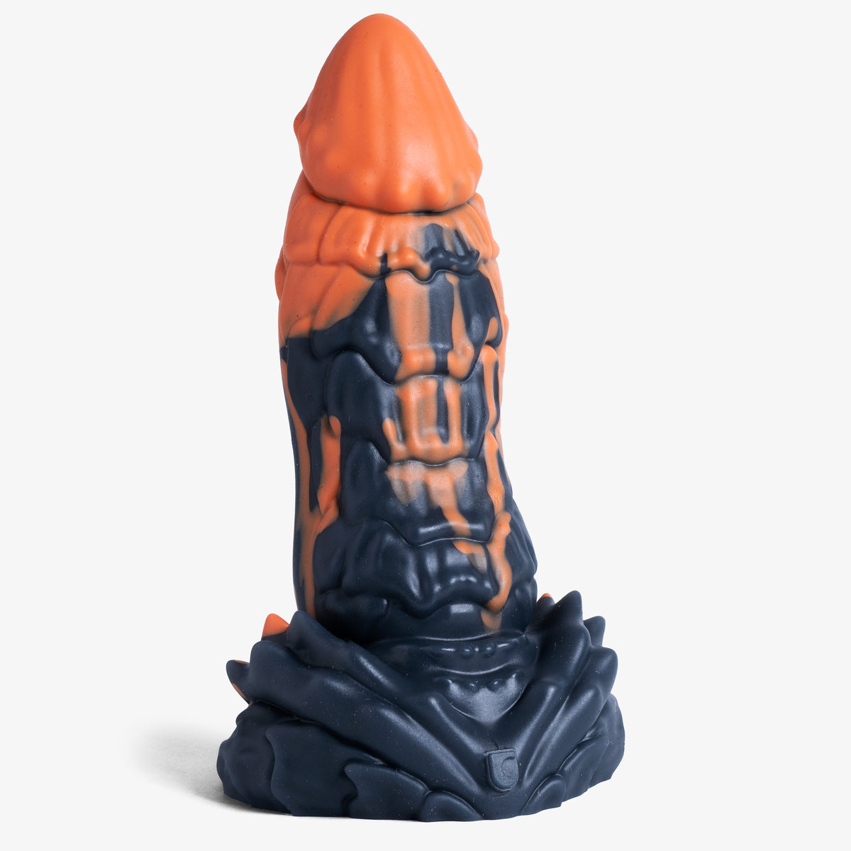 The Dragon: Scale Dildo - Small Size - Super Soft Firmness - Ready Made, front view, platinum-cure silicone dildo