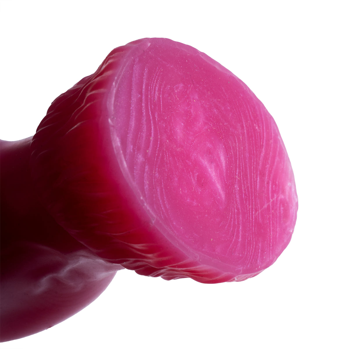 The Knot - Medium Size - Super Soft Firmness - Ready Made - Almost Perfect, held in hand, platinum-cure silicone dildo