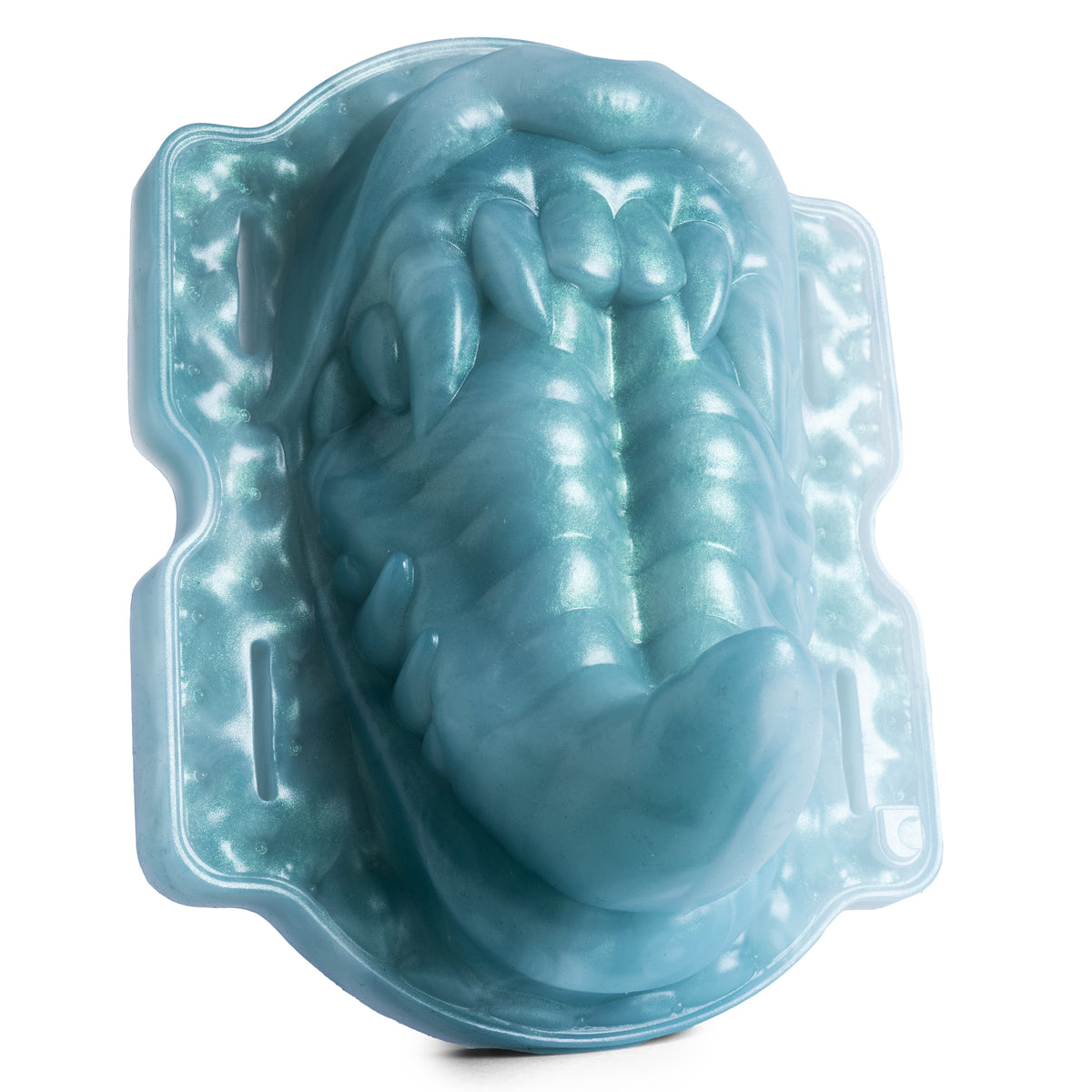 The Maw Grinder - Medium Firmness - Ready Made - Bullet, top view, platinum-cure silicone grinder