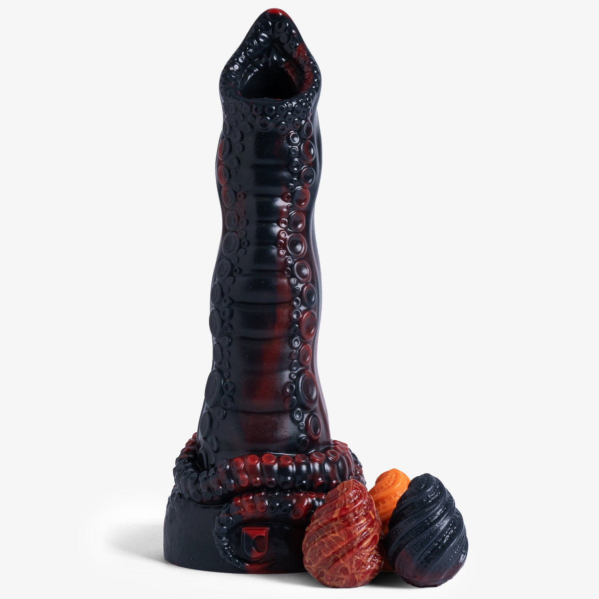 The Tentacle Ovipositor - Small Size - Super Soft Firmness - Ready Made, size comparison next to a 330ml can, platinum-cure silicone ovipositor
