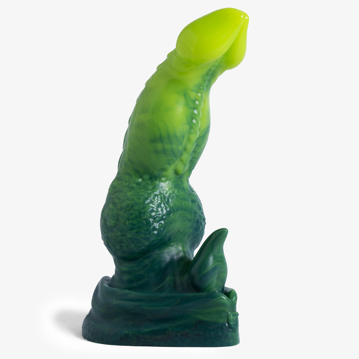 The Dragon: Knot IV Dildo - Small Size - Super Soft Firmness - Ready Made, front angle view, platinum-cure silicone dildo