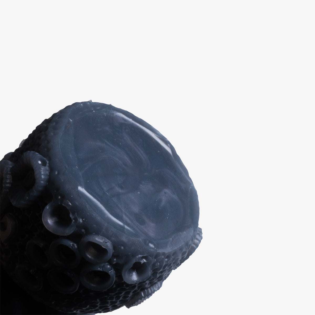 The Tentacle Depth Trainer III - Medium Size - Super Soft Firmness - Ready Made - Almost Perfect, close-up of the tip, platinum-cure silicone dildo