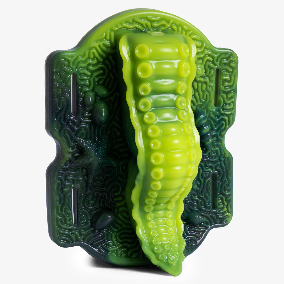The Tentacle Grinder II - Super Soft Firmness - Ready Made, front view, platinum-cure silicone grinder