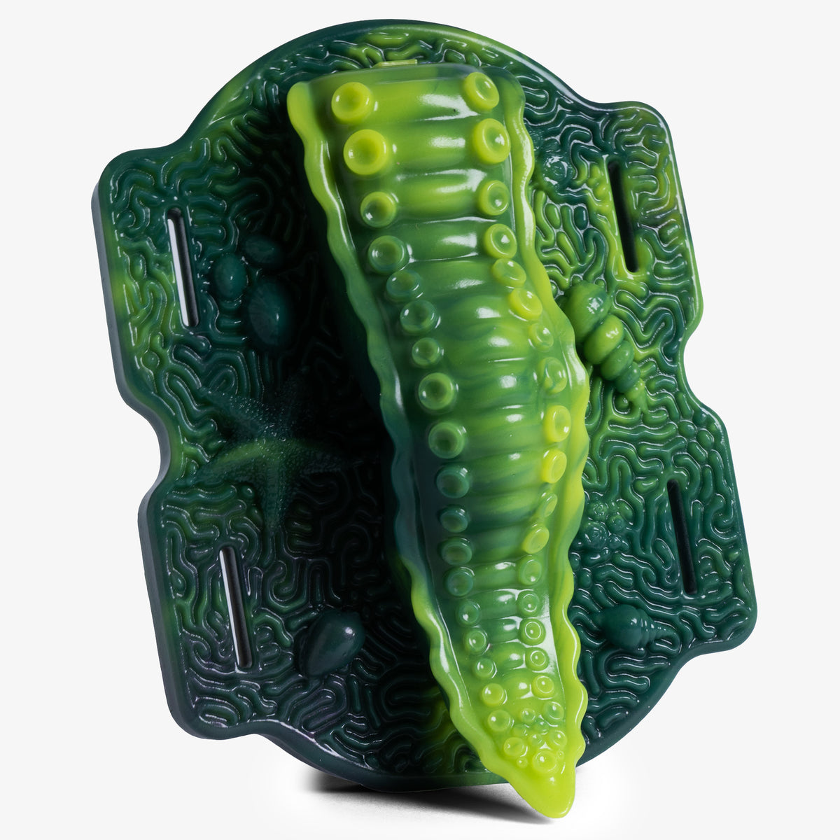 The Tentacle Grinder II - Super Soft Firmness - Ready Made, angled view, platinum-cure silicone grinder