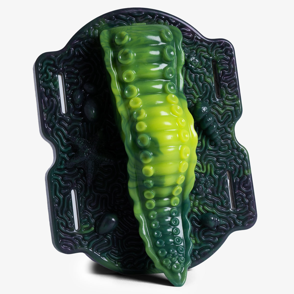 The Tentacle Grinder II - Super Soft Firmness - Ready Made, front angle view, platinum-cure silicone grinder