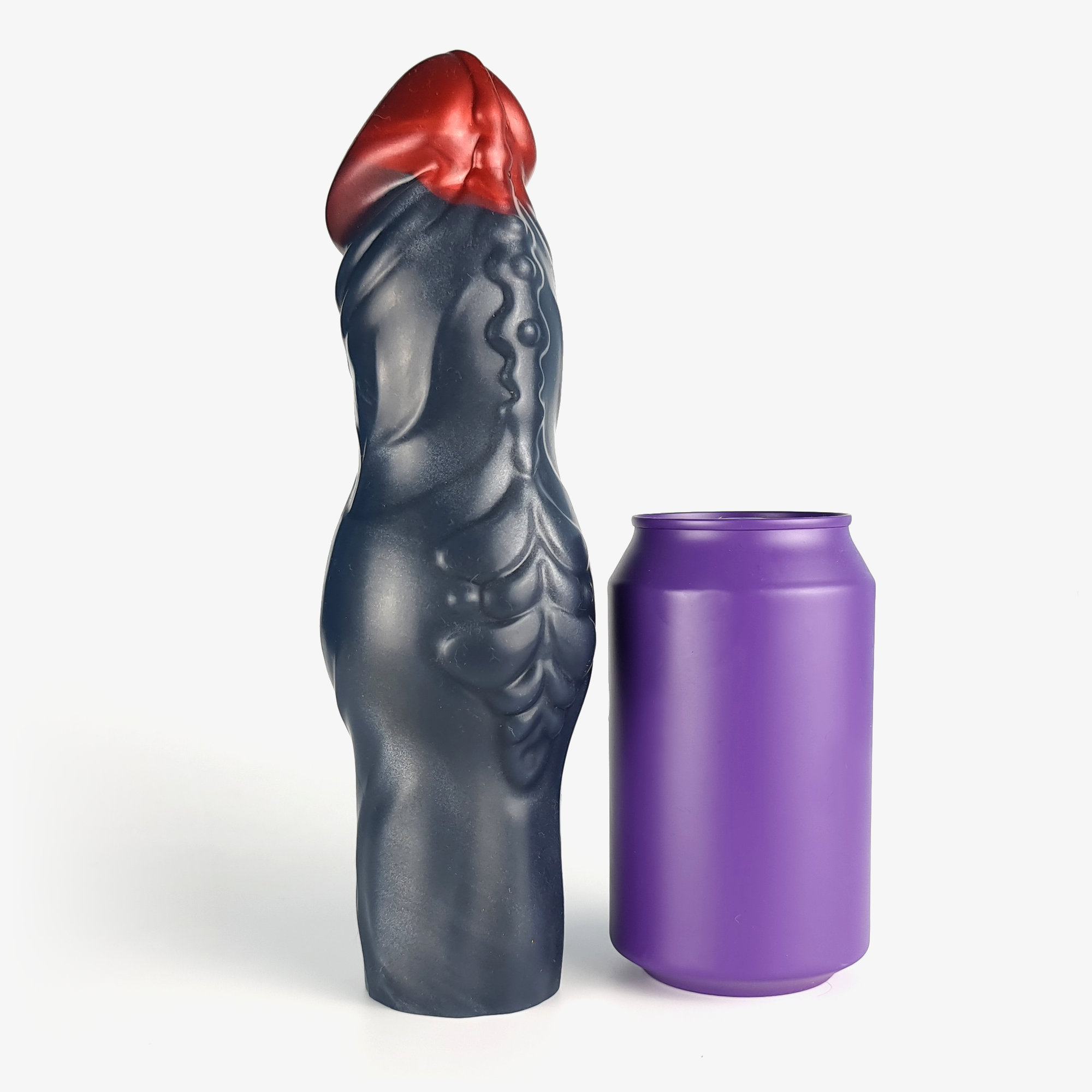 The made to measure werewolf extender size comparison next to 330ml can.