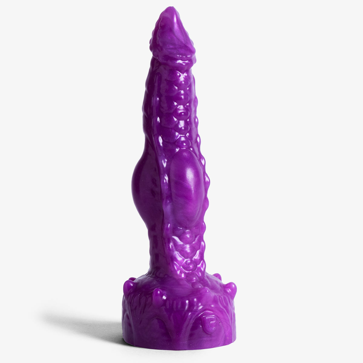 The Dragon Knot II - Medium Size - Super Soft Firmness - Ready Made, front view, platinum-cure silicone dildo