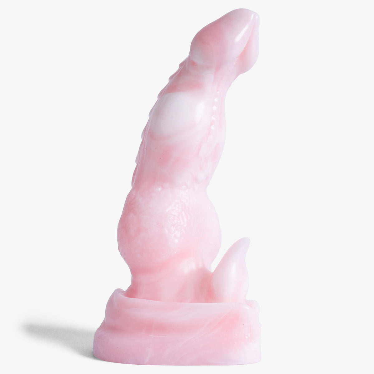 The Dragon: Knot IV Dildo - Medium Size - Super Soft Firmness - Ready Made, front view, platinum-cure silicone dildo