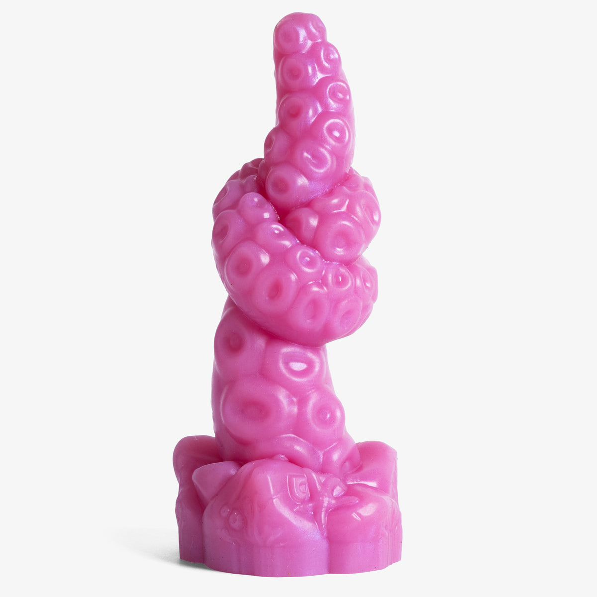 Tentacle Knot II - Medium Size - Super Soft Firmness - Ready Made - Almost Perfect, front view, platinum-cure silicone dildo