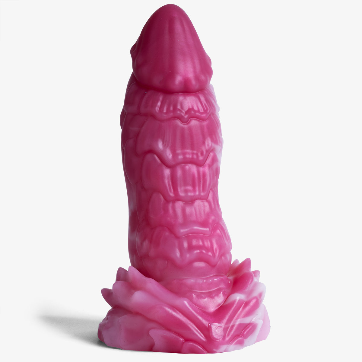 The Dragon: Scale Dildo - Large Size - Super Soft Firmness - Ready Made, front view, platinum-cure silicone dildo