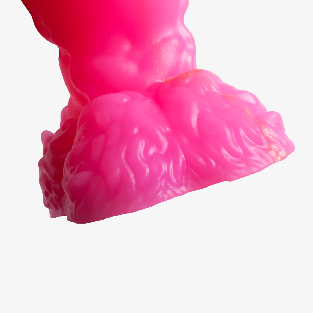 The Werewolf II - X Small Size - Super Soft Firmness - Ready Made - Almost Perfect, close-up of the tip, platinum-cure silicone dildo