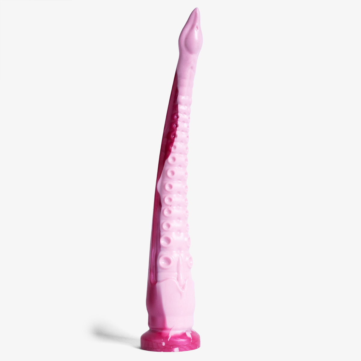 Sinnovator Dagon Depth Trainer Tentacle Dildo - Medium Size - Medium Firmness - Ready Made - Cum Tube, front view, platinum-cure silicone dildo