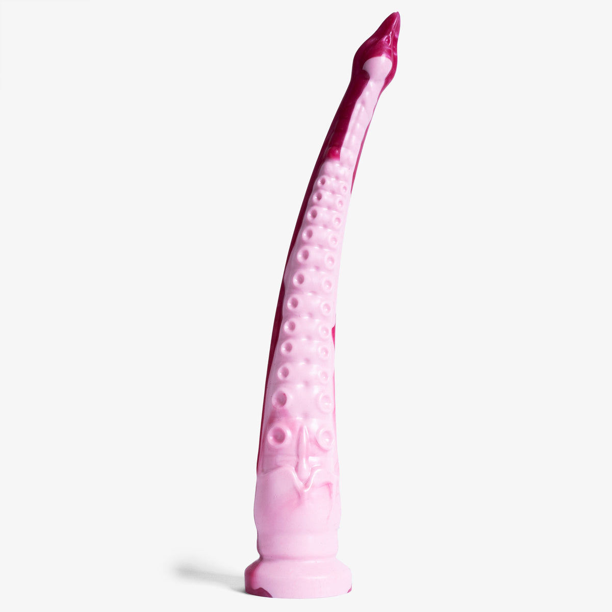 Sinnovator Dagon Depth Trainer Tentacle Dildo - Medium Size - Medium Firmness - Ready Made - Cum Tube, front view, platinum-cure silicone dildo