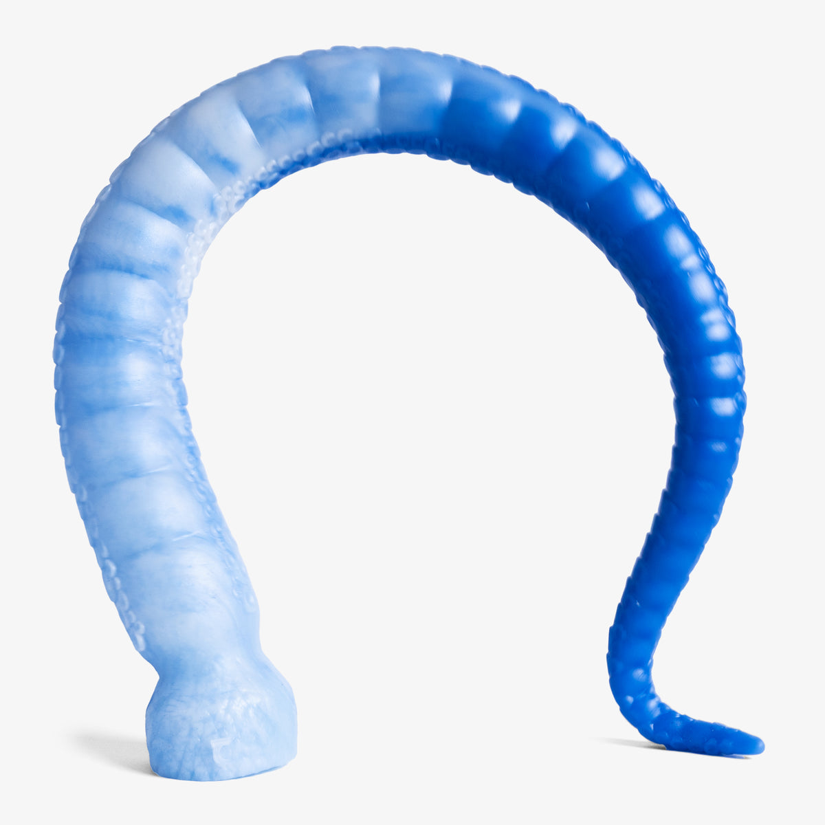 The Tentacle Depth Trainer II - Large Size - Super Soft Firmness - Ready Made, angled view, platinum-cure silicone dildo