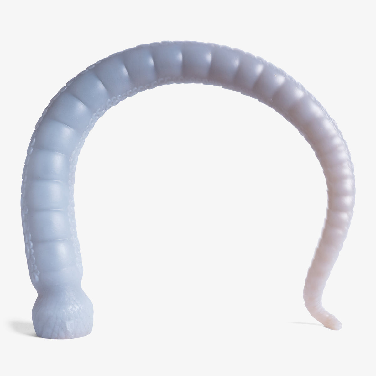 The Tentacle Depth Trainer II - Large Size - Super Soft Firmness - Ready Made - Almost Perfect, angled view, platinum-cure silicone dildo