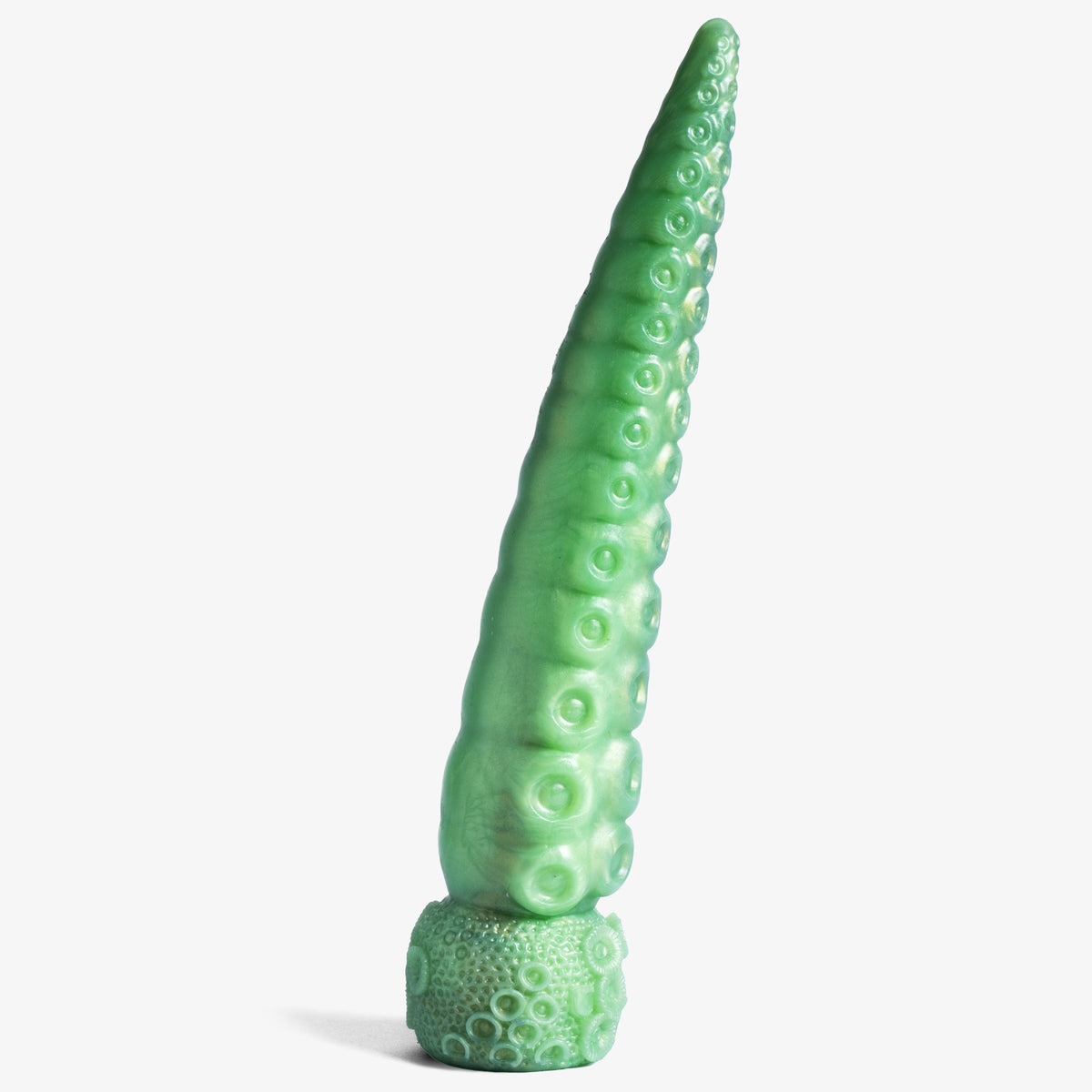 The Tentacle Depth Trainer III - Small Size - Super Soft Firmness - Ready Made - Almost Perfect, front angle view, platinum-cure silicone dildo