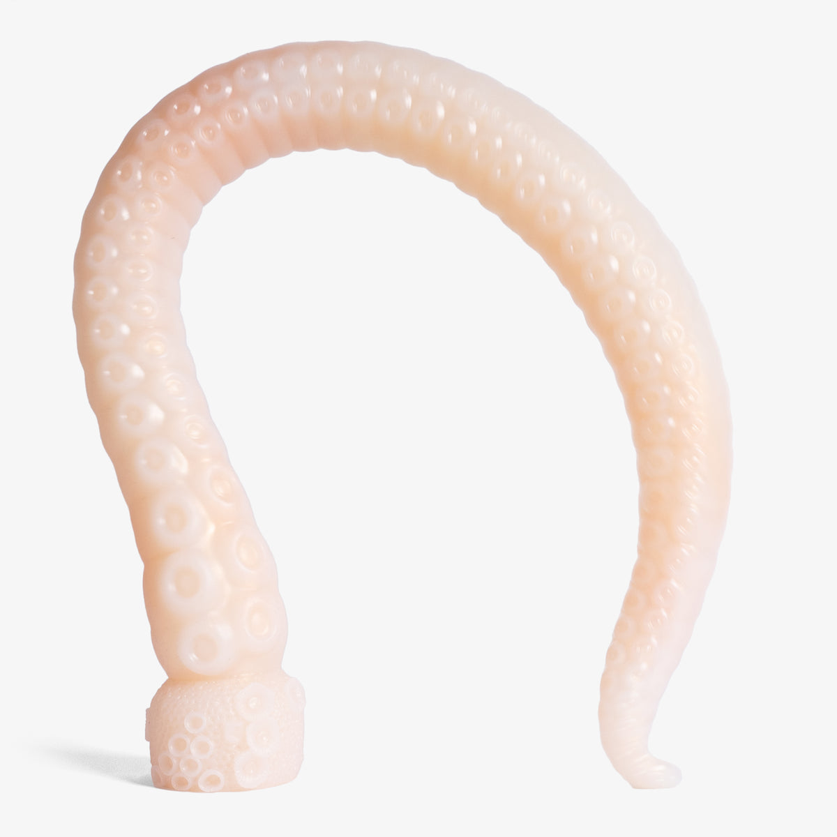 The Tentacle Depth Trainer III - Large Size - Super Soft Firmness - Ready Made, angled view, platinum-cure silicone dildo