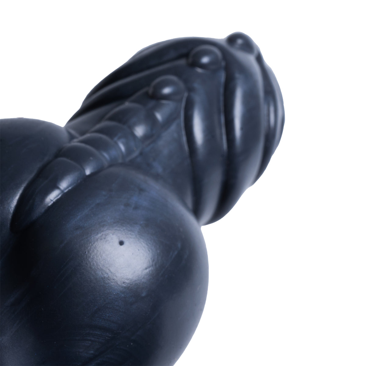 Sinnovator Warrior Dragon Dildo - Medium Size - Super Soft Firmness - Ready Made - Almost Perfect, angled view, platinum-cure silicone dildo