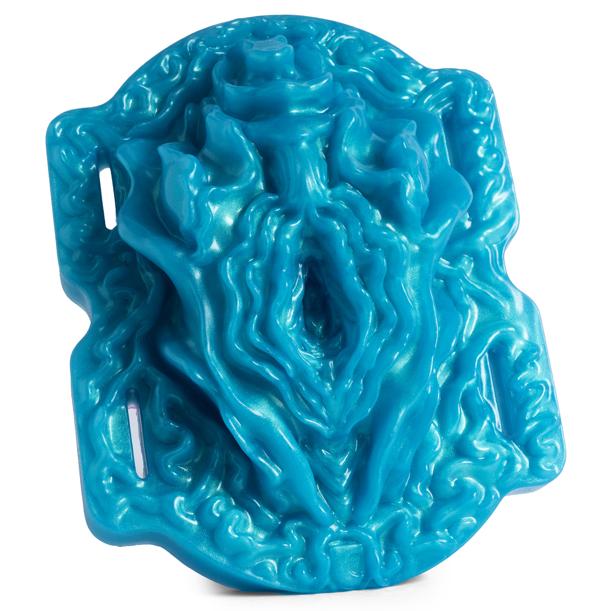 The Synstyl Grinder - Squishy Firmness - Ready Made - Almost Perfect - Bullet, angled view, platinum-cure silicone grinder