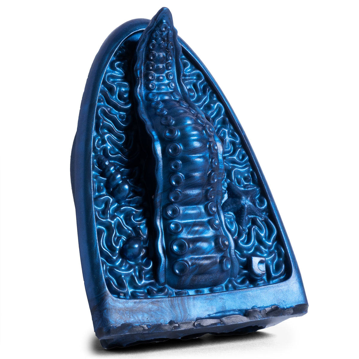 The Handheld Tentacle Grinder II - Super Soft Firmness - Ready Made - Almost Perfect, side angle view, platinum-cure silicone grinder