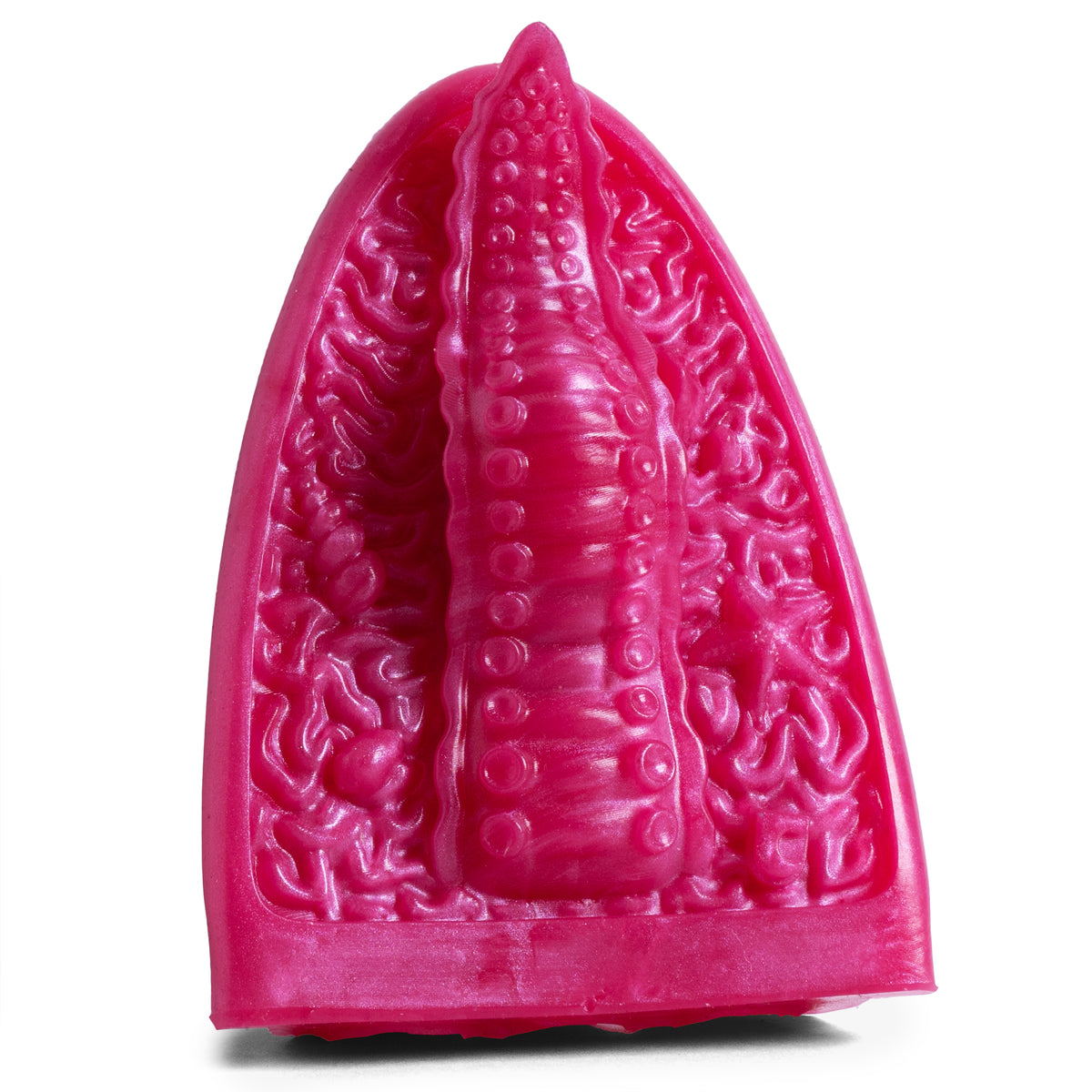 The Handheld Tentacle Grinder II - Super Soft Firmness - Ready Made - Almost Perfect, front view, platinum-cure silicone grinder