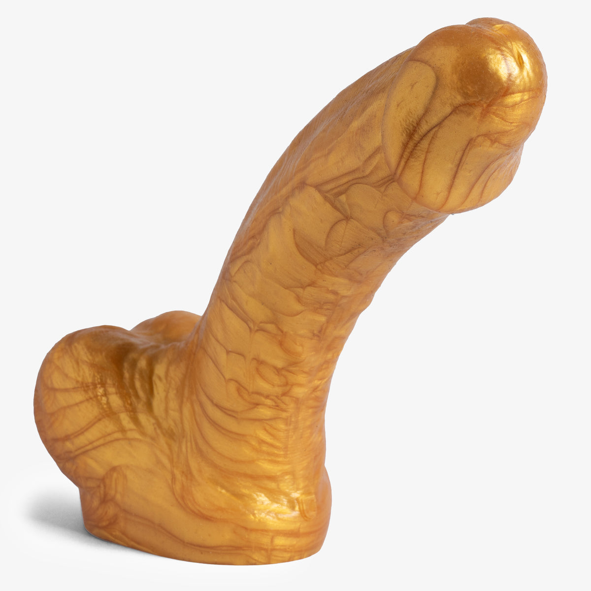 Realistic Dildo II - Small Size - Super Soft Firmness - Ready Made - Almost Perfect, angled view, platinum-cure silicone dildo