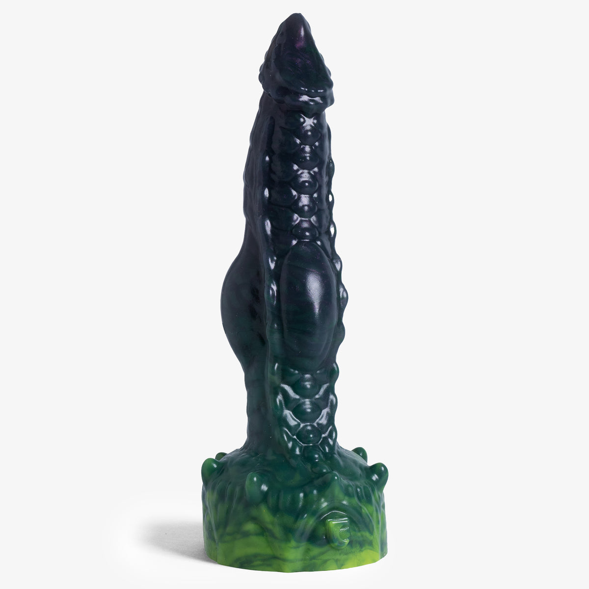 The Dragon: Knot II Dildo - Small Size - Super Soft Firmness - Ready Made, front view, platinum-cure silicone dildo