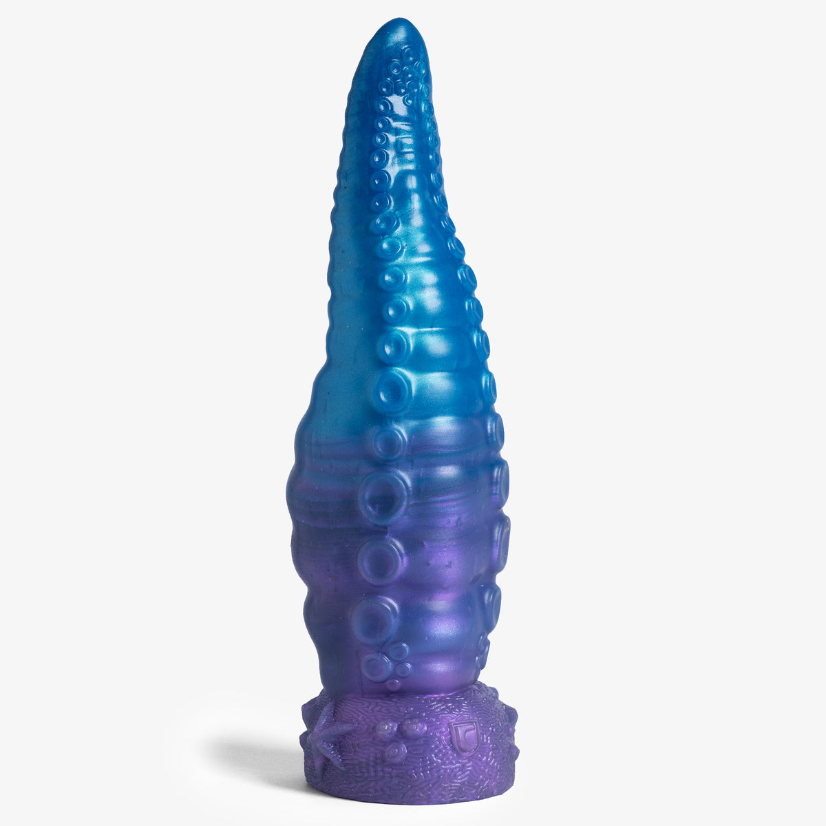 The Tentacle: Knot II Dildo - Medium Size - Super Soft Firmness - Ready Made - Bullet Hole, front view, platinum-cure silicone dildo