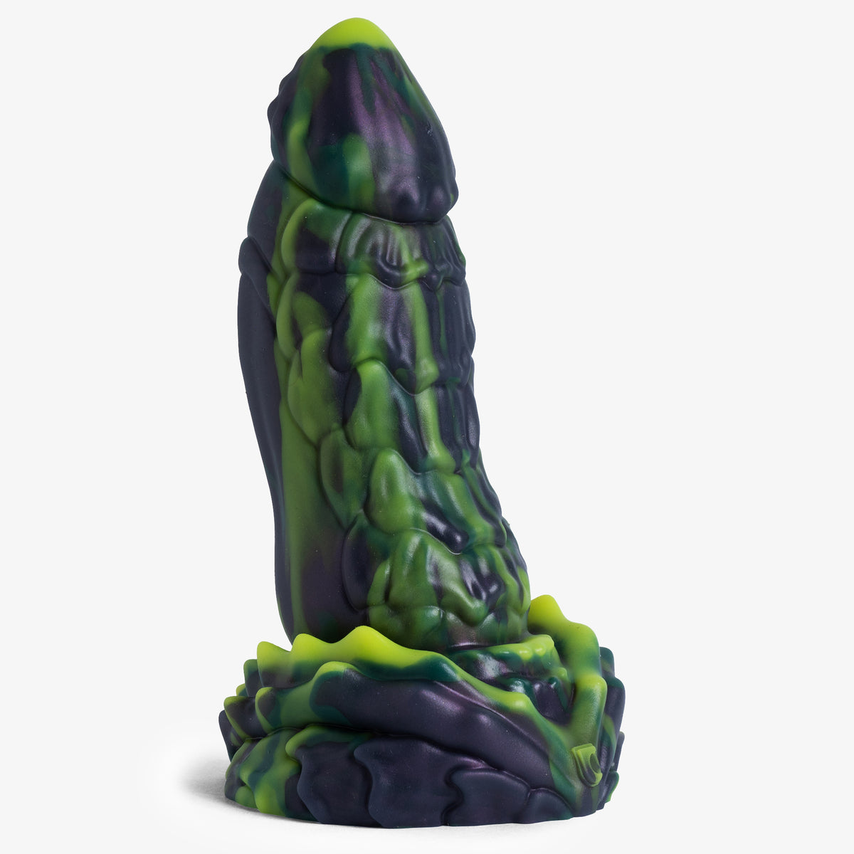 The Dragon: Scale Dildo - Small Size - Super Soft Firmness - Ready Made, front view, platinum-cure silicone dildo