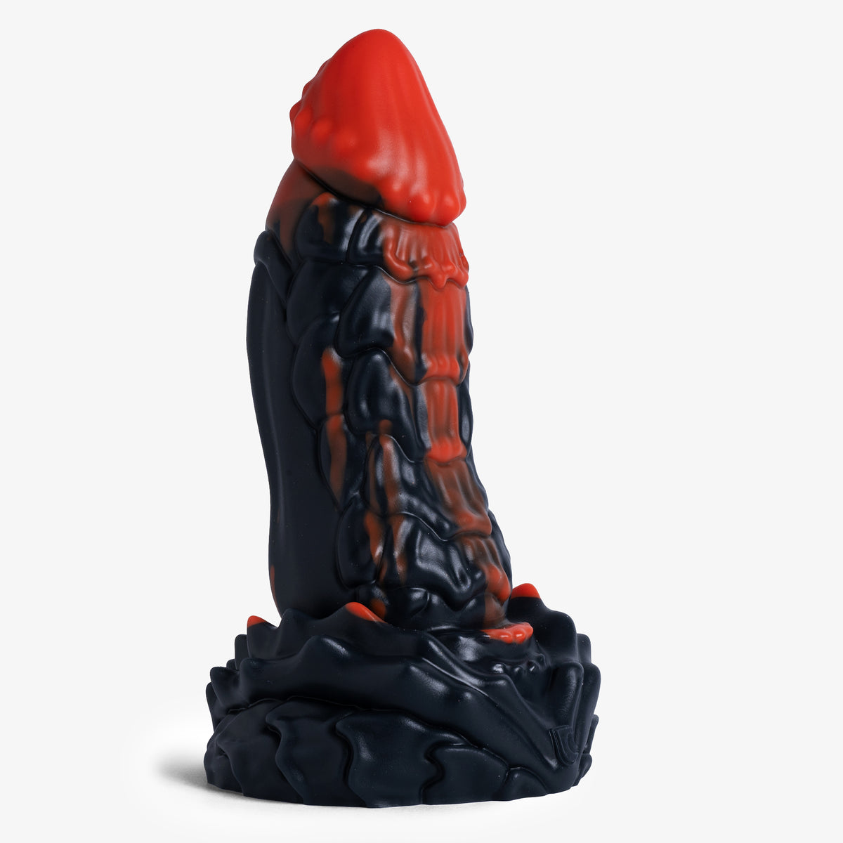 The Dragon: Scale Dildo - Large Size - Super Soft Firmness - Ready Made, front view, platinum-cure silicone dildo