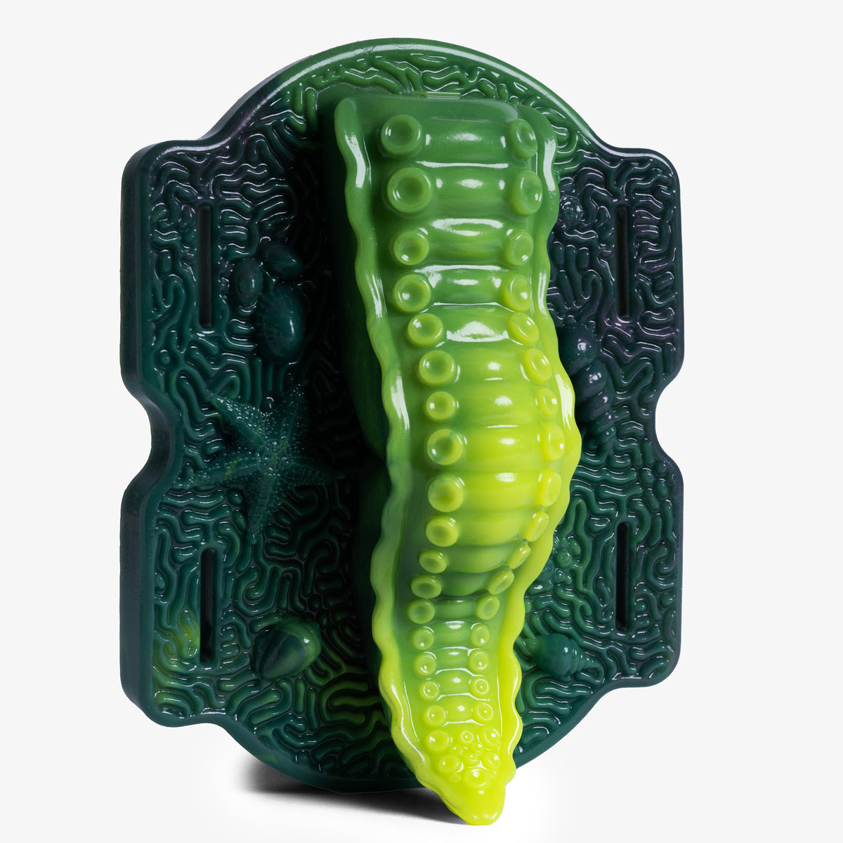 The Tentacle Grinder II - Super Soft Firmness - Ready Made, front angle view, platinum-cure silicone grinder