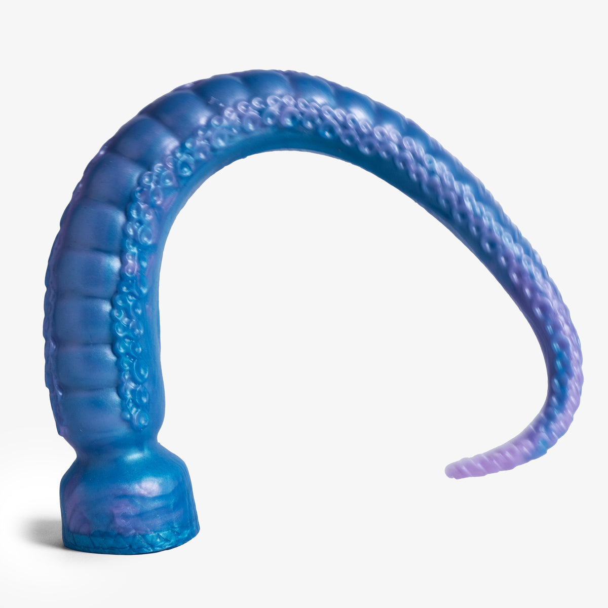 The Tentacle Depth Trainer II - Medium Size - Super Soft Firmness - Ready Made - Almost Perfect, side angle view, platinum-cure silicone dildo